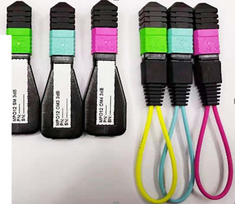 20dB Loss MPO Optical Fiber Patch Cord Multi Mode 16 Core